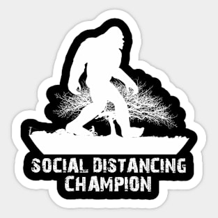 Bigfoot Social Distancing Champion Sticker